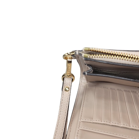 Michael Kors‎ Double Zip Wristlet Pale Pink Pebble Leather Wallet - Picture 15 of 16